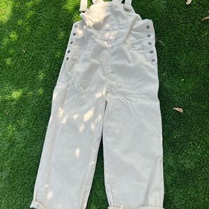 Nasty Gal Beige Overalls with Button Details